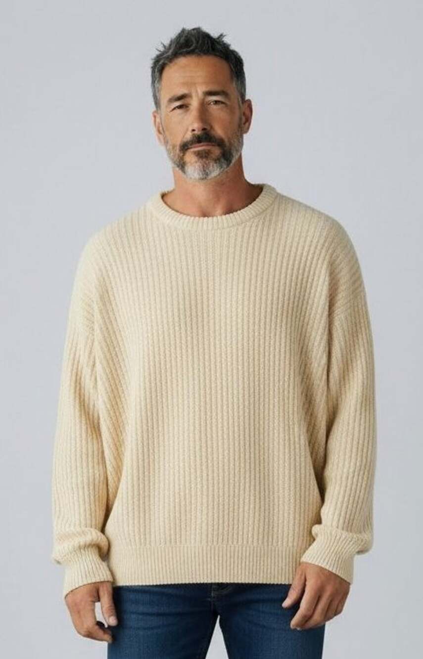 Bill Blass Menswear Yellow Knit Poncho Sweater XL
